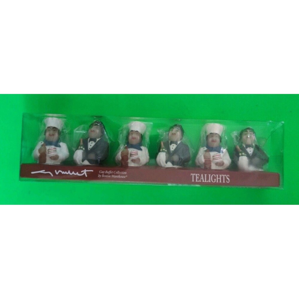 Vintage Guy Buffet Collection Boston Warehouse Set of 6 Tea Light Candles